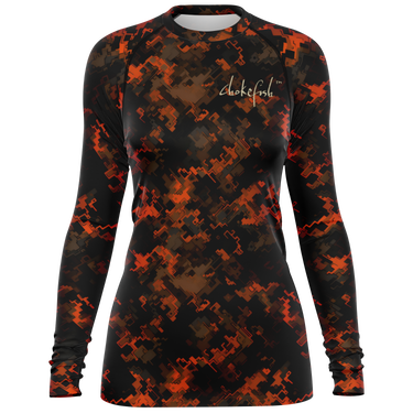 Chokefish™ Long Sleeve Rashguard Camouflage Woman's Shirt-017